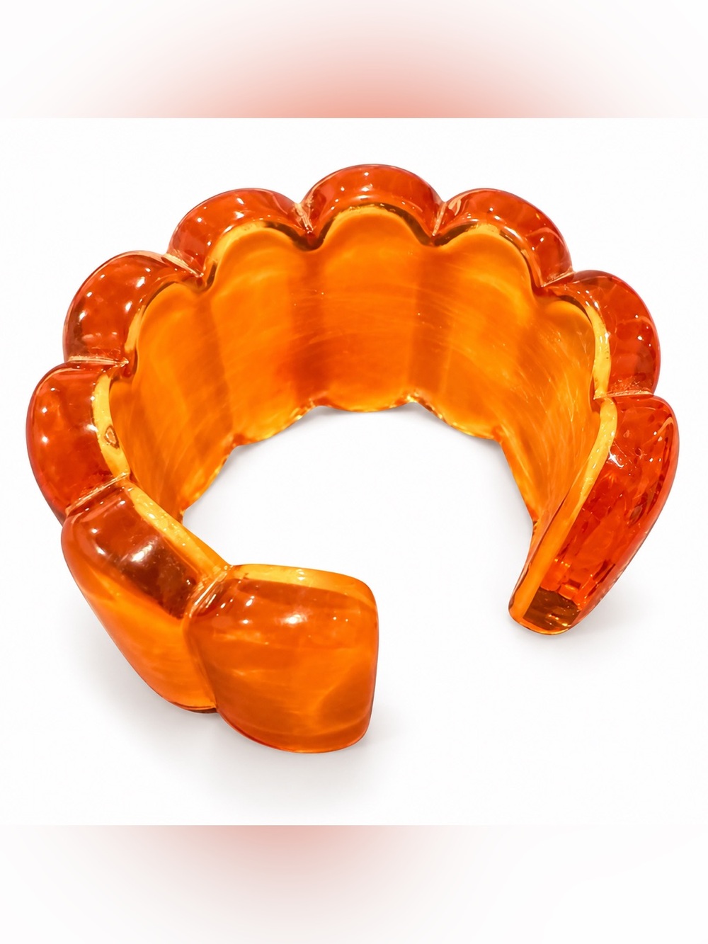 Orange Acrylic Cuff Bracelet